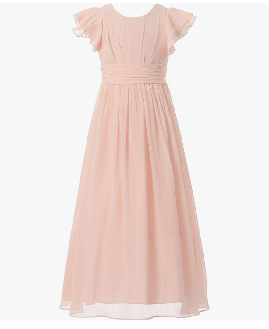 Junior Bridesmaid Dress Prom Party Dresses Long Flower Girl's Dress.12