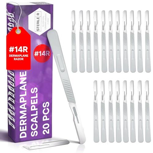 MyMed Disposable 14R Dermaplaning Razors - Pack of 20 Dermaplane Razor for Women Face, Dermaplane Scalpels Dermaplaning Tool for Face