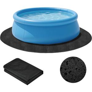 CIEOVO 8 FT Round Pool Liner Pad for Above Ground Swimming Pools - Protects Pool Liner Outdoor Pool Mat for Pool Bottom Liner Protector to Prevent Punctures Extend Liner Life