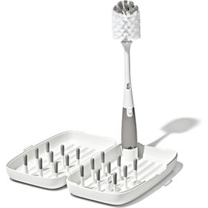 OXO Tot Travel Size Drying Rack with Bottle Brush- Gray