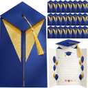 Gersoniel 24 Pcs 3D Graduation Card Bulk Set with Grad Cap Tassel 14.5 x 11 Inches Folding Congrats Cards - Congratulations Gift Card for High School College Nursing Kindergarten Graduates(Blue Gold)