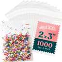 2" X 3" Self Sealing Cellophane Bags (1000 Pack) - Clear Cookie Bags With Seal for Baked Goods Packaging, Cookie Wrappers, Bakery Packaging, Bake Sale, Candy, Treats, Goodies, Gifts, Party Favors