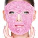 CONBELLA Cold Face Eye Masks Ice Face Mask Hot Cold Compress for Dark Circles, Puffiness, Migraines, Headache, Stress, Redness, Cooling Face Masks for Women Man, Skin Care