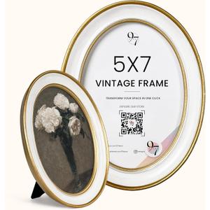 97 Decor Elegant Vintage Picture Frames 5x7 - Vintage Oval Picture Frame 5x7, Fancy 5 X 7 Antique Frames With Glass Front For Photo Display Tabletop And Wall Mounting