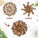 2 x Music Note Christmas Ornament 2025 - Music Gifts for Men and Women, Holiday Musical Gift Ideas for Lovers, Teachers, Musicians, Friends, Family - 2-Layered Wooden Ornaments