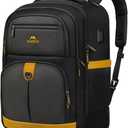 MATEIN Rolling Backpack with 4 Spinner Wheels, 17 Inch Backpack on Wheels with USB Charging Port, Water Resistant Rolling Computer Bag Carry On Luggage, Business Travel Roller Laptop Bag for Women Men (Black)