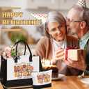 Abbylike Retirement Gifts Tote Bag for Women 2025 Vintage Groovy Retirement Women Farewell Going Away Gifts for Coworker Teacher Nurses Boss Friends Mom Grandma Retirees