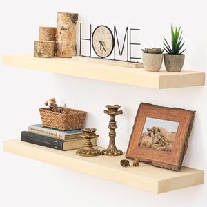 Marsmiles 30 Inch Floating Shelves for Wall - Natural Wood Floating Shelves Set of 2-30 Inch Wide x 7.7 Inch Deep x 1.6 Inch Thick Wooden Shelves for Room Wall Marsmiles 30 Inch Floating Shelves for Wall - Natural Wood Floating Shelves Set of 2-30 Inch Wide x 7.7 Inch Deep x 1.6 Inch Thick Wooden Shelves for Room Wall