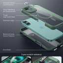 ESR for iPhone 15 Case, Compatible with MagSafe, Full-Body Military-Grade Drop Proof Case with Built-in 9H+ Tempered Glass Screen Protector, Armor Series, Clear Green