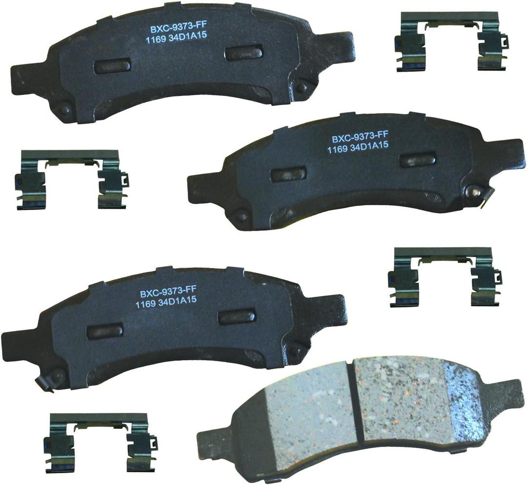 Bendix Premium SBC1169 Ceramic Front Brake Pads for Select Models Buick Rainier, Chevrolet Colorado, Trailblazer, Trailblazer EXT, GMC Canyon, Envoy, Envoy XL, Isuzu Ascender, Saab 9-7x