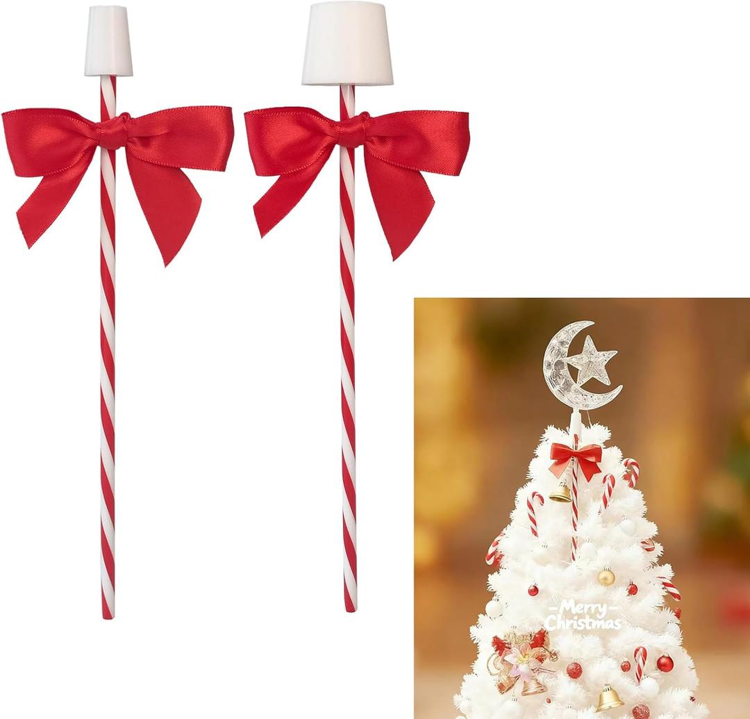 2 x 2 Pieces Christmas Tree Topper Holder Holiday Universal Tree Topper Stabilizer Treetop Base and Stand Halloween Tree Topper Supporter Fit All Base Types Adjustable stabilize Treetop Ornament
