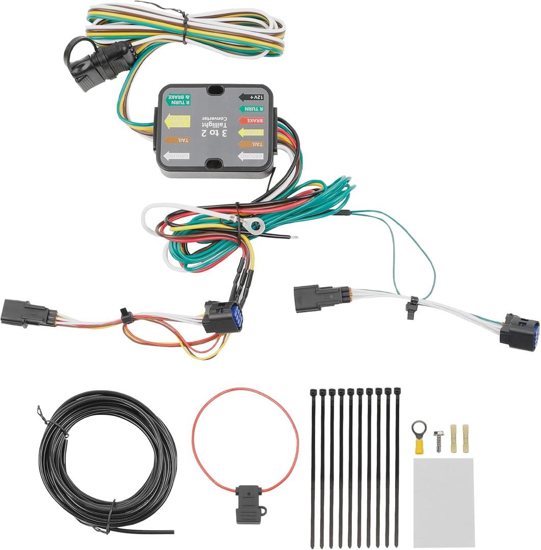 Dasbecan 56474 Trailer Hitch Wiring Harness Kit Compatible with Kia Sorento 2022 Sportage 2022 2023 (4-Way Flat Trailer Connector Plug) Vehicle-Side