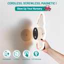 Cloud Lights - Nursery Decor Cloud Lamp, Rechargeable Baby Lamps with Remote, Hanging Lamp for Nursery, Kids Night Light with Timer & Touch Control (White)