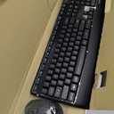 Logitech MK345 Wireless Keyboard and Mouse Combo with Palm Rest, 2.4 GHz USB Receiver, Compatible with PC, Laptop, Black