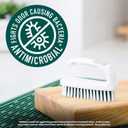 Scotch-Brite Small Utility Brush, Long Lasting Dish Brush with Handle for Scrubbing Cookware, Hands, Tile, Grout, Cutting Boards, and Utensils without Scratching, Antimicrobial, and Rinses Clean
