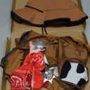 Cowboy Costume for Kids,Boy Brown Western Costume,Cowgirl Outfit Set Dress Up Party Halloween Costumes, Size M