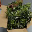 2PCS 6Ft Artificial Norfolk Pine Garlands, Real Touch Winter Christmas Garland, Green Artificial Greenery Garland for Table, Mantle, Wall, Indoor, Outdoor Christmas Decorations (2, 6FT)