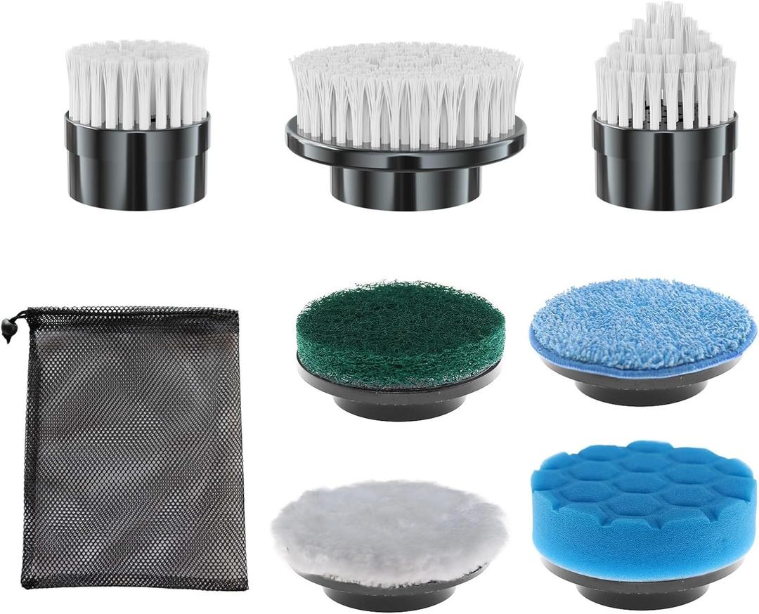Electric Spin Scrubber Replacement Brush Heads, 7 Pcs Set Suitable for Cordless Power Scrubber, for Bathroom, Kitchen