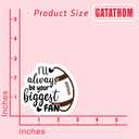 3 x (3PCS) I'll Always Be Your Biggest Fan Football Sticker Football Accessories Football Lovers Football Decals, Waterproof Vinyl Decal for Laptop Tumbler Scrapbook Water Bottle Phone Case, 3" x 2.8 "
