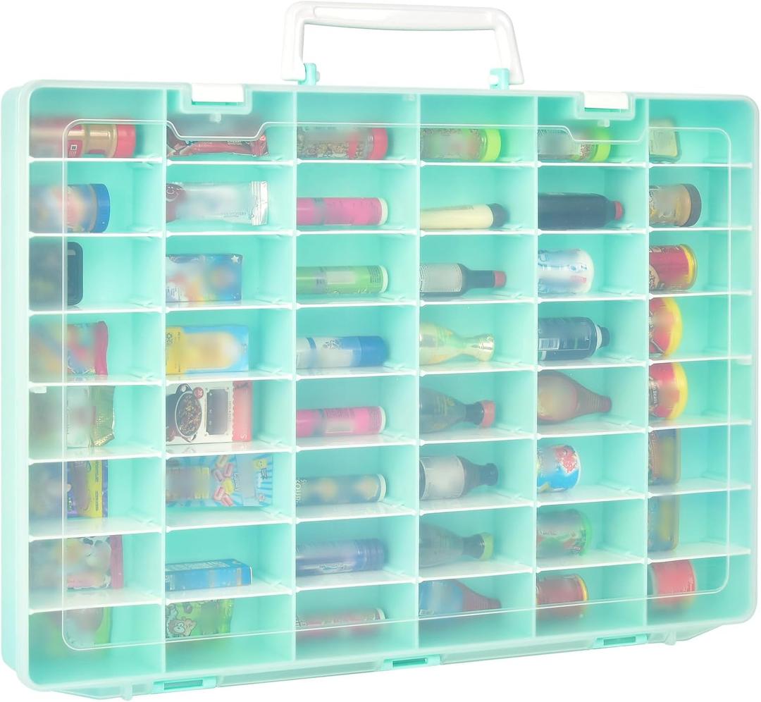 FULLCASE Case Compatible with 5 Surprise for Mini Brands Toys Series 1-4 Mystery Capsule Storage, for Mini Mart Collection Organizer for Collectibles(Case Only) (Green)