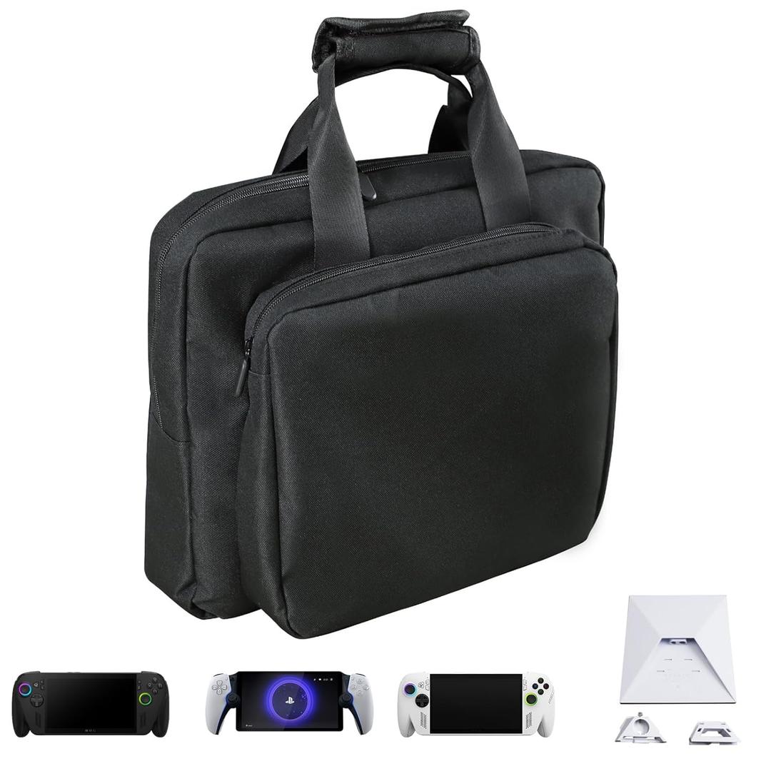 Case for Starlink Mini, Oxford Fabric Shockproof Protective Storage Bag with Shock-Absorbing Padding for Starlink Mini Device and Accessories, Travel Cas-e for Starlnk Mini (Black)