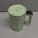 Mongdio Self Stirring Coffee Mug with Temperature Display, Rechargeable Stirring Mug, Automatic Self Stirring Cup with Lid, For Coffee, Milk and Other Beverages, Green (13.5OZ)