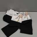 Winterlace Womens Trouser Socks, Opaque Stretchy Nylon Knee High, Many Colors, 6 Pairs, Black 