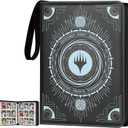 Card Binder 9-Pocket, Premium Trading Card Binder, Double Sided Pocket Collection Binder, Collector Album, Card Holder Holds 720 Cards for MTG,TCG,Yugioh,Game Cards (Black)