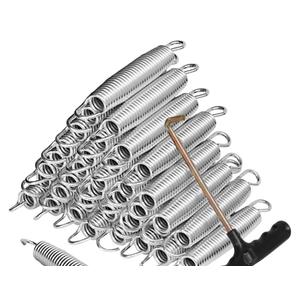 72 Pieces Trampoline Springs 5.5 inch， Equipped with T-Shaped Spring Installation Hook， Replacement Trampoline Springs