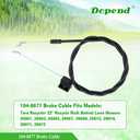 104-8677 Brake Cable for Toro Recycler 22 Throttle Cable 20001, 20003, 20005, 20007, 20009, 20012, 20016, 20071, 20072, Replaces 104-8677 Control Cable 290-935