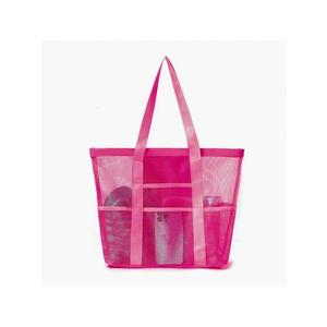 Mesh Beach Bag - Large Tote Bag for Family (Pink)