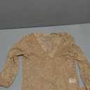 Avidlove Mesh Tops for Women Sheer Long Sleeve Tops V Neck Lace Blouses Under Shirts Floral Lace Tee Shirt S-XXL (Medium, Nude)