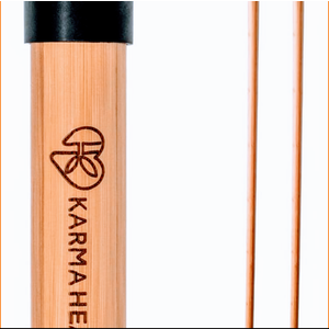 Sturdy Yoga Stick Made from Natural Bamboo - Stretching Stick for All Fitness Levels - Stretch Stick for Mobility, Balance and Flexibility with Non-Slip Rubber Ends (2 Pack)