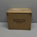 Delamu 2 Set Pantry Organizers and Storage, Bag Holder Under Sink Organizer for 4-13 Gal Bags, Bag Dispenser with Bamboo Top for Onion, Potato, Garlic, Clear (11-7/32"L*7" W*7-1/8"H)