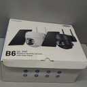 Cinnado 2K Cameras for Home Security-2.4G WiFi Outdoor Camera Wireless Solar/Battery Powered, 360 Viewing, Human Detection, Color Night Vision, Cloud/SD Storage B6 (B6-White-4pack-2.4G)