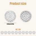 10 Pcs Rhinestone Buttons, 0.6 Inch Crystal Sew on Buttons | Silver Rhinestones for Clothes, Sewing Wedding Bridal DIY Crafts Decorations Supplies, 15mm