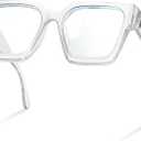 Livho Oversized Blue Light Blocking Glasses for Woman and Men - Rectangle Fashion Glasses for Computer, Chic Preppy Frame