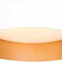 Bargeni LED Ceiling Light Fixture,12.5 inch Flush Mount Light Fixture,Matte White with Gold Inside,Dimmable 3000K/Warm White/18W(100w Equiv.),Outdoor Lighting Fixtures Ceiling for Bedroom and Hallway