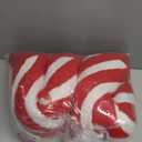 Lanpn Christmas Candy Pillows Set of 2, Christmas Decoration Winter Throw Pillows Soft Fleece Sherpa Cute Long Candy Lollipop Peppermint Cushion for Sofa Bedroom Xmas Decor (27x7 inch, Red)