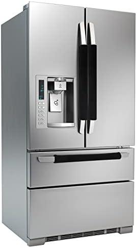 Daixers 3PCS Refrigerator Door Handle Covers Kitchen Decor Keep Appliance Clean Anti-Static Stains for Fridge Dishwashers Velvet (Black)