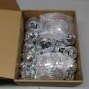 54 Pcs Mini Silver Disco Balls - Hanging Mirror Ornaments for Party, Wedding, Christmas Supplies (1.2 Inch, 2 Inch, 3.2 Inch, 4 Inch)