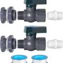 2 Pack Rain Barrel Spigot Kit - Suswillhit Water Barrel PVC Garden Diverter Kit with Bulkhead Fitting Hose Faucet Adapter and Thread Seal Tape for Water Tanks, Aquariums, Tubs, Pool, Garden Barrel