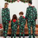 VNVNE Matching Christmas Onesie Pajamas for Family/Couples/Women/Men, Xmas Holiday Reindeer Striped Adults Pjs Sleepwear (Small, Green Dinosaur)