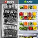 14 Pack Fridge Organizers and Storage - Refrigerator Organizer Bins with Lids, BPA-Free Fridge Organization, Fruit Storage Containers for Fridge, Vegetable, Food, Drinks, Cereals, Clear