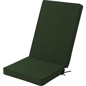 Adirondack Chair Cushion - Removable Cover, Water-Repellent & Fade-Resistant Faux Linen, Securing Straps, Non-Slip Bottom, Fit for Most Outdoor Adirondack & Rocking Chairs - Olive Green