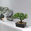 Artificial Bonsai Tree Juniper Faux Plants Indoor Small Fake Plants Decor with Ceramic Pots for Home Table Office Desk Bathroom Shelf Bedroom Living Room Farmhouse Decorations