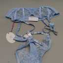 Avidlvoe Lingerie for Women Lace Bra and Panty Sets 2 Pieces Sexy Underwear Underwire Lingerie Set (Small, Light Blue)