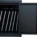 Workington 10-Device Wall Mounted Portable School Charging Cart Station with Cable Ties for Chromebook, Tablet and Laptop Computer with Power Strip Included 1002 Black