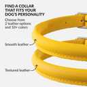 2 x CollarDirect Rolled Leather Dog Collar, Soft Padded Round Puppy Collar, Handmade Genuine Leather Collar Dog Small Large Cat Collars 13 Colors (6 Inch, Yellow Smooth)