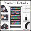 6 Pcs Adjustable Pocket Chart Stand Include 1 Expandable Flip Rack with Wheels 1 Confetti Standard Pocket Chart 4 Hangers for Classroom Teacher Supplies Home Educational Tools